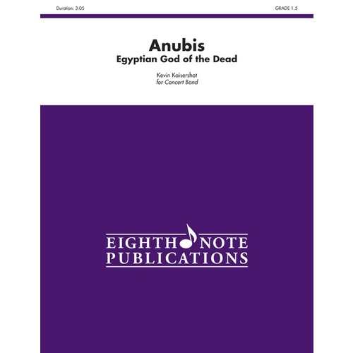 Anubis Egyptian God of the Dead Concert Band Sheet Music Grade 1.5