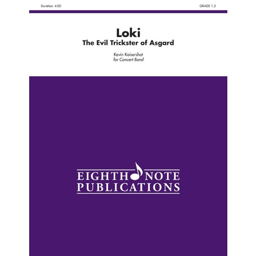 Loki - The Evil Trickster Of Asgard Concert Band Gr 1.5