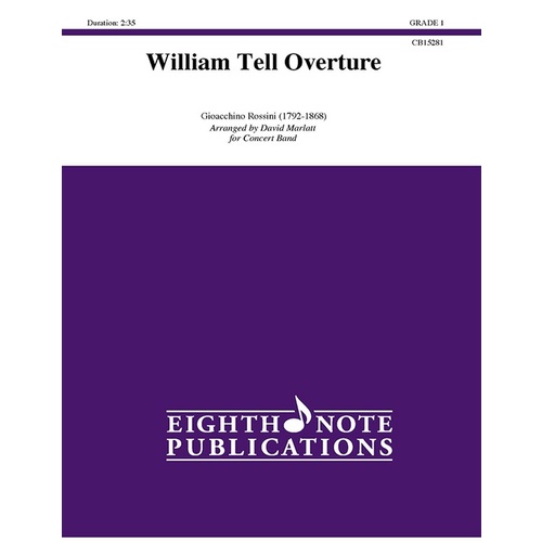 William Tell Overture Concert Band Sheet Music Grade 0.5