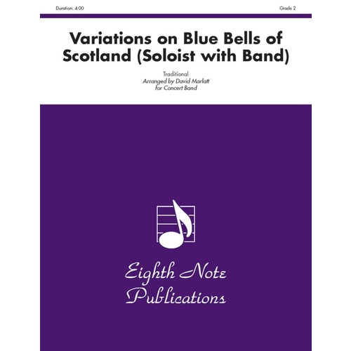 Variations on Blue Bells of Scotland Concert Band Sheet Music Grade 2 Vocal