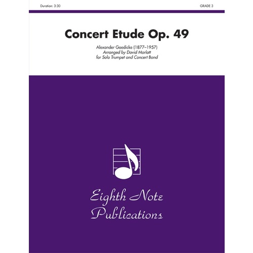 Concert Etude Op. 49 Solo Trumpet And Concert Band Gr 3