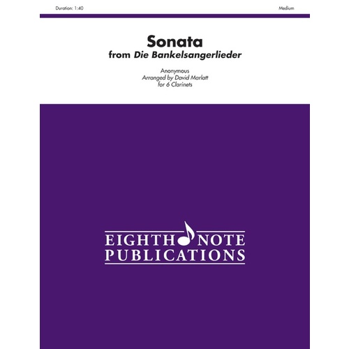 Sonata from Die Bankelsangerlieder for 6 Clarinets Sheet Music