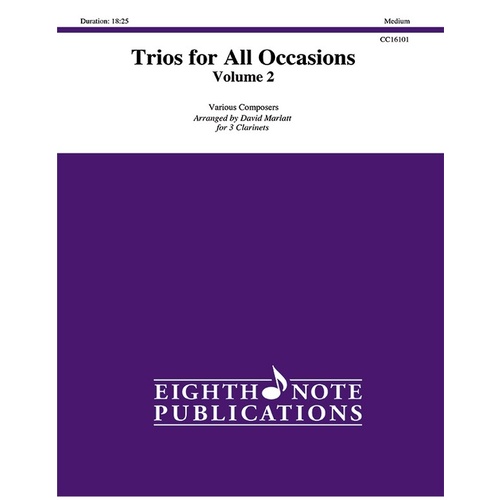 Trios For All Occasions Vol 2 3 Clarinet Score/Pt