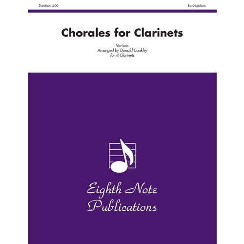Chorales For Clarinets 4 Clarinets