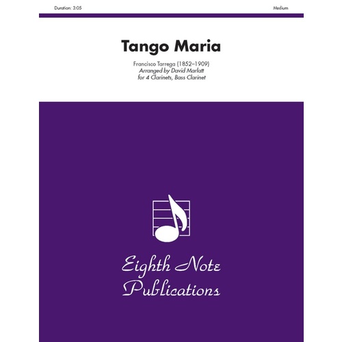 Tango Maria 4 Clarinets Bass Clarinet