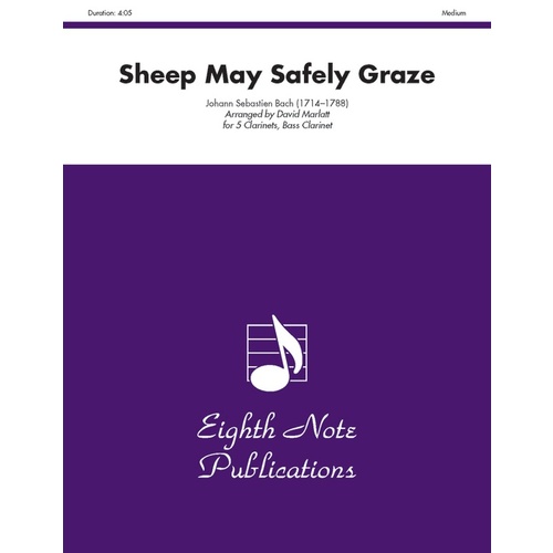Sheep May Safely Graze for 5 Clarinets and Bass Clarinet Sheet Music