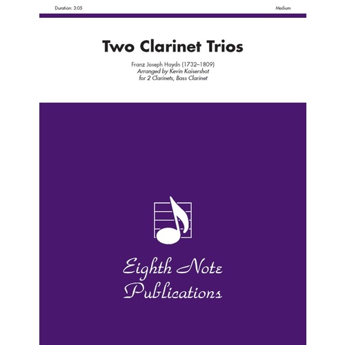 Two Clarinet Trios 2 Clarinets Bass Clarinet