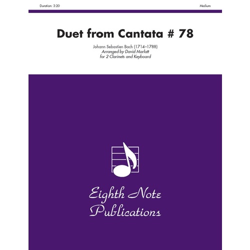 Duet From Cantata # 78 2 Clarinets/Piano