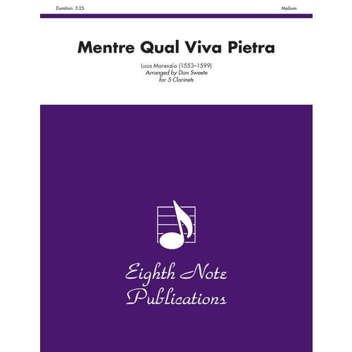Mentre Qual Viva Pietra 5 Clarinets