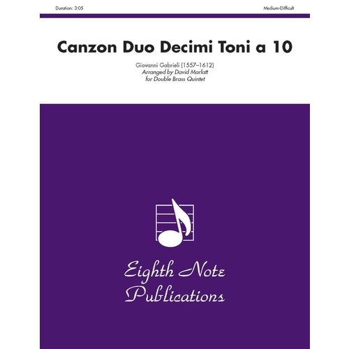 Canzon Duo Decimi Toni A 10 Double Brass Quintet