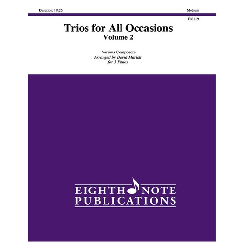 Trios For All Occasions Vol 2 3 Flutes Score/Parts