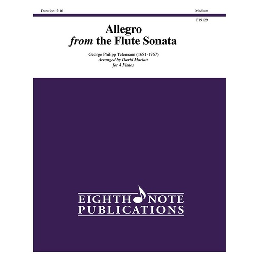 Allegro From The Flute Sonata For 4 Flutes