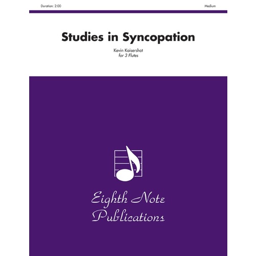 Studies in Syncopation for 3 Flutes - Flute Sheet Music