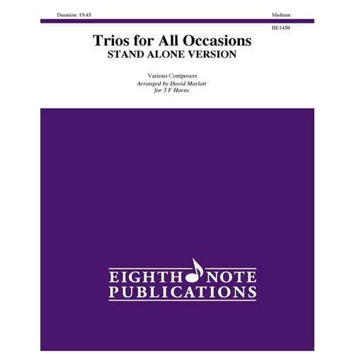 Trios For All Occasions For 3 Horns Score/Parts