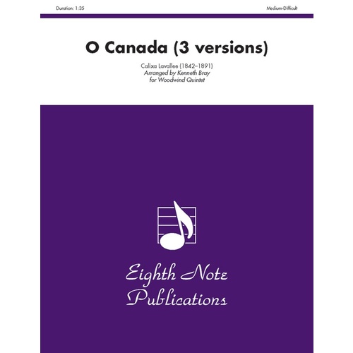 O Canada (3 Versions) Woodwind Quintet