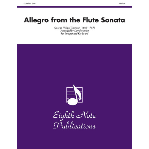 Allegro from the Flute Sonata for Trumpet and Piano Sheet Music