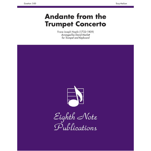 Andante from the Haydn Trumpet Concerto - Transposed Trumpet/Piano Sheet Music