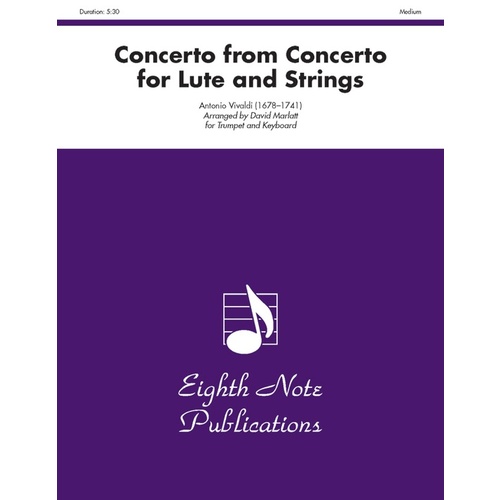 Concerto For Lute And Strings Arr Trumpet/Piano