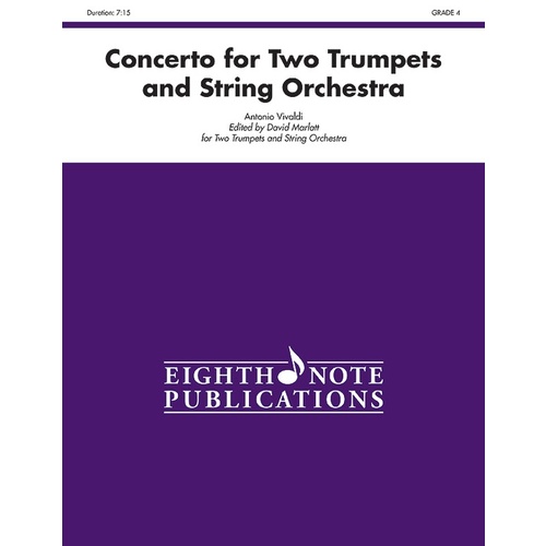 Concerto For Two Trumpets & String Orchestra Gr 4