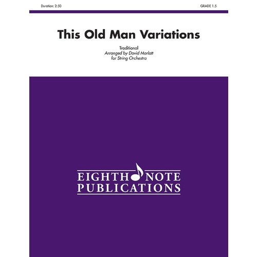 This Old Man Variations String Orchestra Sheet Music Grade 1.5