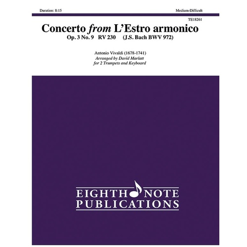 Concerto From L'Estro Armonico For 2 Trumpet/Piano