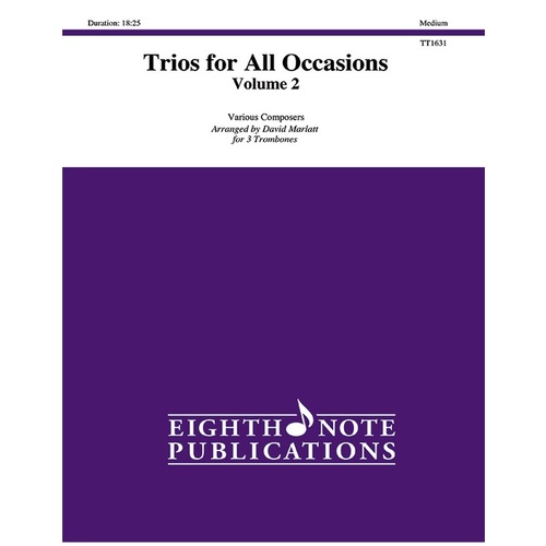 Trios For All Occasions Vol 2 3 Trombone Score/Pt