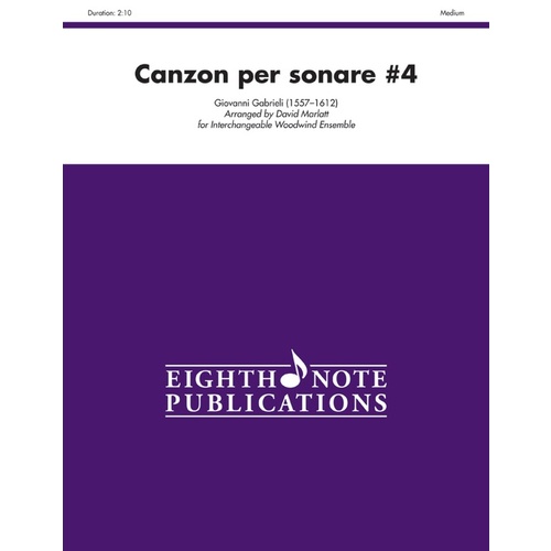 Canzon Per Sonare #4 Flexible Woodwind Ensemble