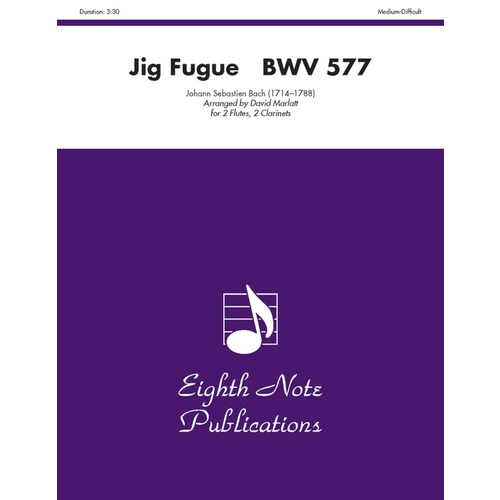 Jig Fugue BWV 577 2 Flutes 2 Clarinets