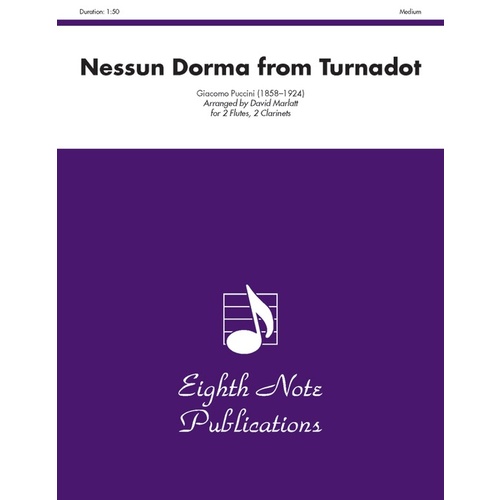 Nessun Dorma From Turandot 2 Flutes 2 Clarinets
