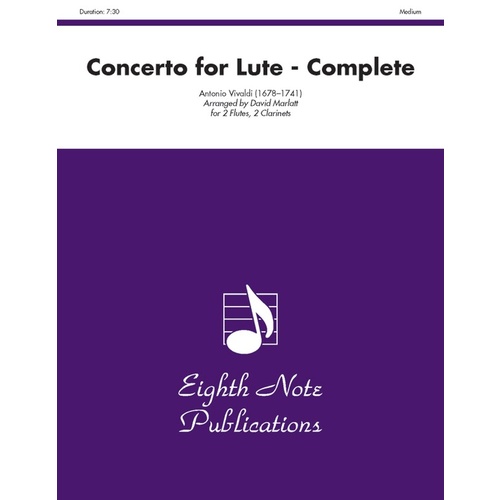 Concerto For Lute - Complete 2 Flutes 2 Clarinets