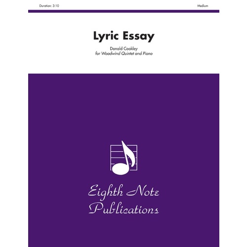 Lyric Essay Woodwind Quintet And Piano