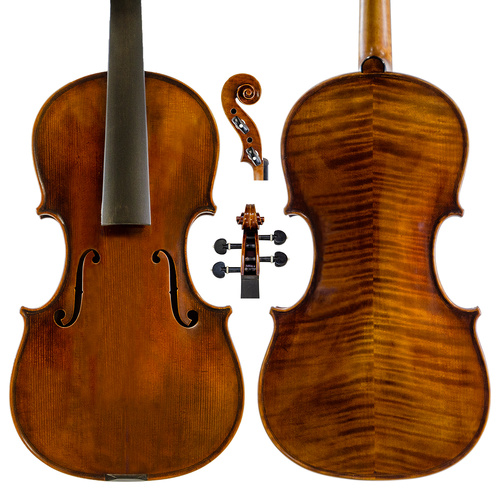 Peter Guan Violin No.7.0-Stainer, Instrument Only with Pegs and Chinrest, Crafted by Prize-Winning Luthiers in Guangzhou
