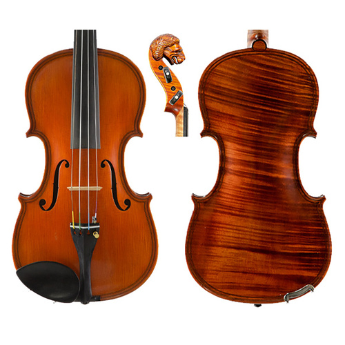 Gliga Vasile Violin Lion Head Double Purfling 1pc Back Carpathian Spruce Top Solid Maple Sides Ebony Fingerboard Handmade Romania