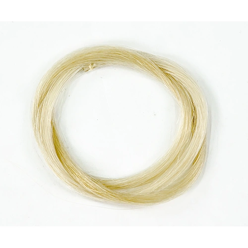 Viola Bow Hair Hank - 80-85cm, 6.6g, Natural White Mongolian Stallion Hair, Unbleached