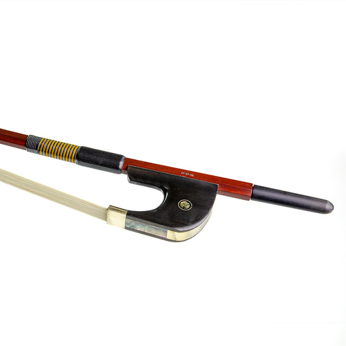 Double Bass Bow FPS with Bone German-style 4/4, Hand-carved Ebony Frog, Flexible Stick, Non-Endangered Materials