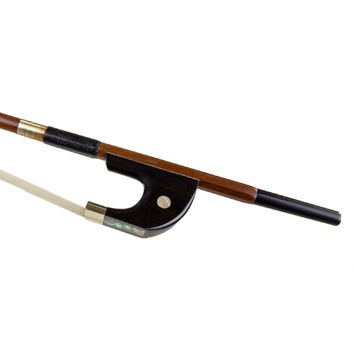 Double Bass Bow - Brazilwood German Style 3/4 with Nickel Silver Mounted Frog