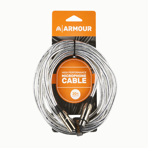 Armour CCP20S Xlr Cable 20Ft Transparent Silver