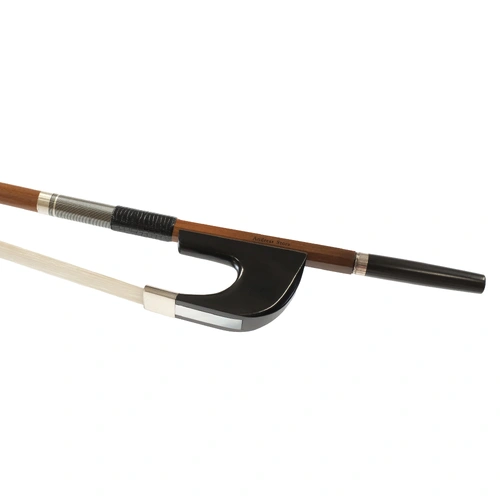 Andreas Storz German-style Double Bass Bow 4/4 Size 760mm Silver Mounted with Case