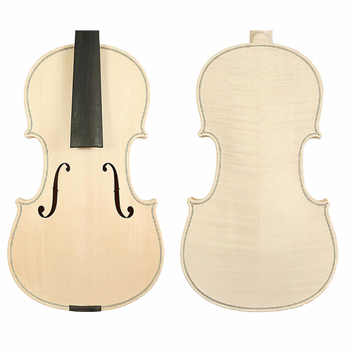 Gliga I Violin In-The-White Strad Pattern, Medium Flamed Maple, Resonant Spruce Top, Ebony Fingerboard, Made in Romania