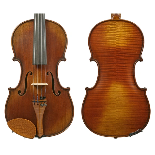 Gliga I Genova Violin Outfit 4/4 with Opal Gold Strings, Articul Bow, HQ Half-Moon Case, Solid Spruce Top, Flamed Maple Back