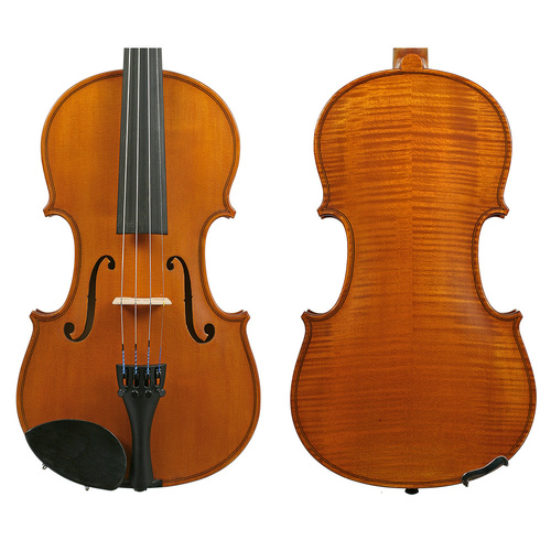 Gliga I Violin Outfit Standard Finish with Opal Gold Strings - 4/4, Articul Bow, HQ Half-Moon Case, Solid Spruce Top, Flamed Maple Back