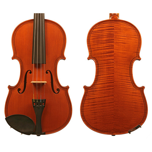 Gliga Vasile Professional Violin 4/4 with Double Purfling, Solid Spruce Top, Maple Back, Ebony Components, Antique Oil Varnish