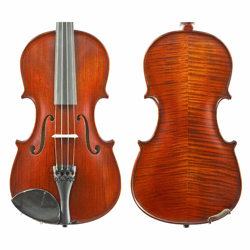 Gliga Vasile Professional Antique Violin 1/4 - Solid Spruce Top, Maple Back, Ebony Pegs, Wittner Tailpiece, Hand Applied Varnish, Made in Romania