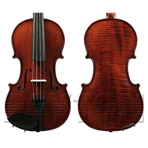 Gliga Vasile Professional Dark Antique Violin 1/2 Size with Solid Spruce Top and Maple Back
