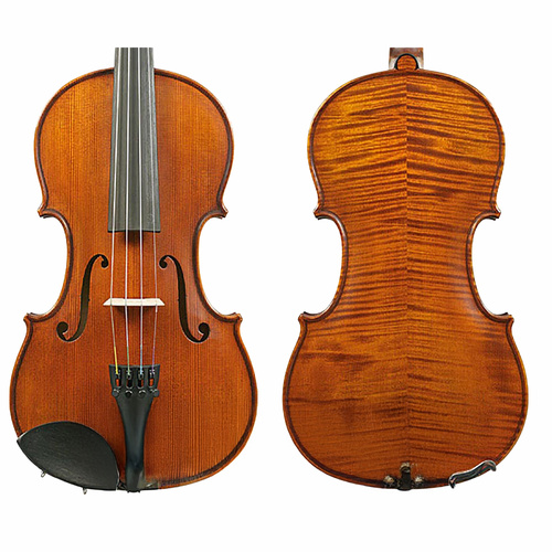 Gliga Vasile Superior 7/8 Violin - Solid Spruce Top, Maple Back, Ebony Pegs, Wittner Tailpiece, Antique Oil Varnish, Made in Romania