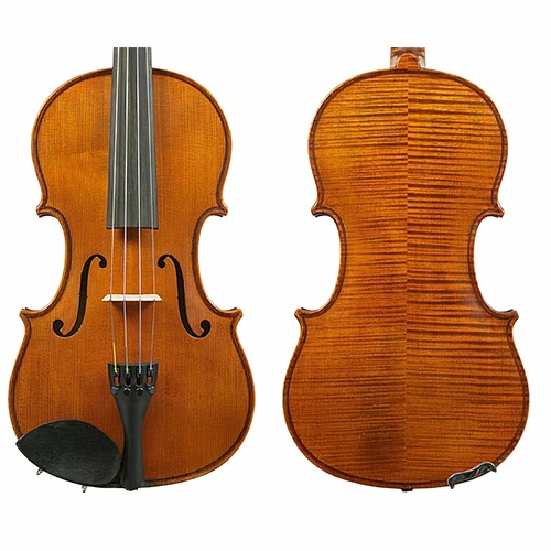 Gliga Vasile Superior Italian 4/4 Violin - Solid Spruce Top, Maple Back, Ebony Fingerboard, Antique Oil Varnish, Stradivari Pattern