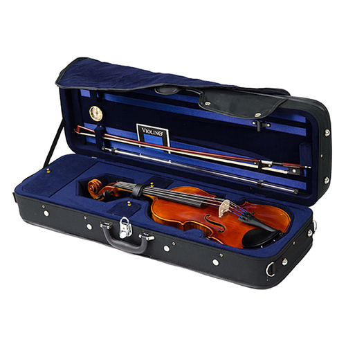 Raggetti RV7AE 4/4 Distressed Violin Outfit - Intermediate with Case & Bow, European Spruce Top, Himalayan Maple Back, Ebony Fittings