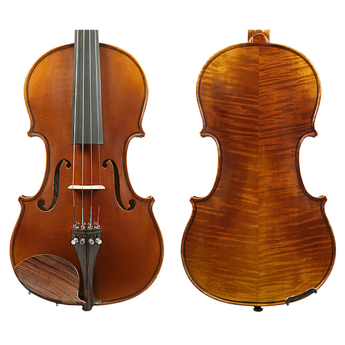 Raggetti RV-7 Violin 3/4 Size, Mountain Spruce Top, Himalayan Maple Back, Ebony Pegs & Fingerboard, Stradivari Pattern, Oil Varnish