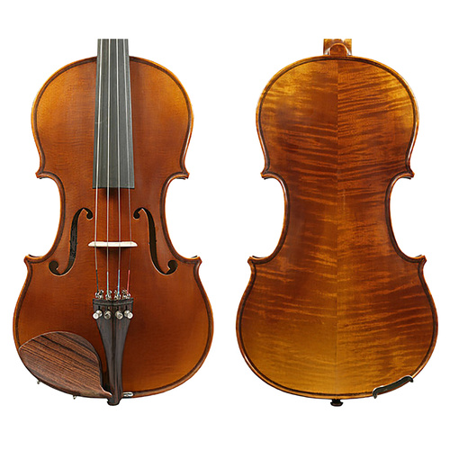 Raggetti RV-7 Violin 1/4 Size, Mountain Spruce Top, Himalayan Maple Back/Neck/Sides, Ebony Pegs/Fingerboard/Chinrest, Stradivari Pattern