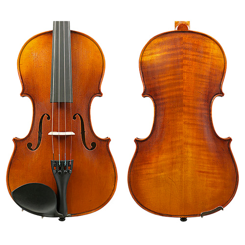 Raggetti RV-7AE 3/4 Violin Outfit - High Violin Distressed, Mountain Spruce Top, Himalayan Maple Back, Ebony Pegs & Fingerboard, Intermediate Grade